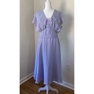 Vintage Lilac Dress Women's Size 14 Easter Church USA Union Made *RARE*
